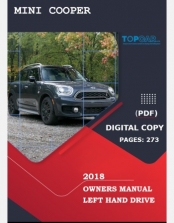 MINI COOPER 2018 OWNERS MANUAL